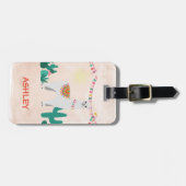 Étiquette À Bagage Voyage de Llama (Devant horizontal)