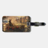 Étiquette À Bagage Voyage de Noël de Malinoi en Belgique (Dos horizontal)