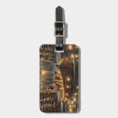 Étiquette À Bagage Voyage de Noël du berger allemand (Devant Vertical)