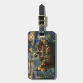 Étiquette À Bagage Voyage du festival de Noël de Bulldog (Devant Vertical)