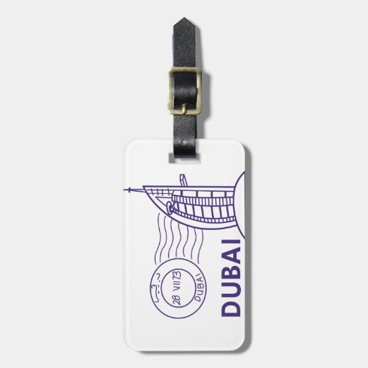 ÉTIQUETTE À BAGAGE VOYAGE DUBAÏ (Devant Vertical)