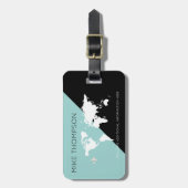 Étiquette À Bagage voyage élégant, moderne et géométrique (Devant Vertical)