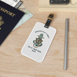 Étiquette À Bagage Voyage en bateau de croisière nautique<br><div class="desc">Conception de croisière à thème nautique avec ancre, roue de bateau et corde avec typographie moderne vert foncé qui fait un swag parfaitement coordonné en famille pour le voyage, la croisière ou la réunion de famille que vous avez planifié toute l'année. Découvrez les autres articles correspondants comme les tee -...</div>