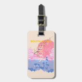 Étiquette À Bagage Voyage en Corée du Sud à Séoul, Pastel (Devant Vertical)