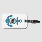 Étiquette À Bagage Voyage en famille de croisière personnalisé avec v (Devant Horizontal)