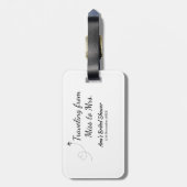 Étiquette À Bagage Voyage enterrement de vie de jeune fille ajouter n (Dos Vertical)