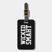 Étiquette À Bagage Voyage futé mauvais de Smaht d'accent drôle de (Devant Vertical)