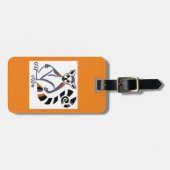 Étiquette À Bagage Voyage - LEMUR à queue cerclée - Faune - Orange (Devant horizontal)