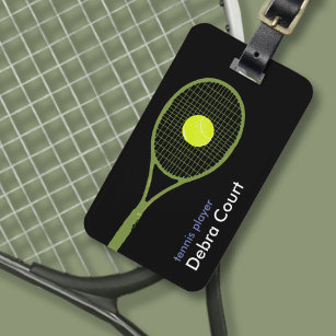 Étiquette À Bagage Voyage personnalisé de joueur de tennis