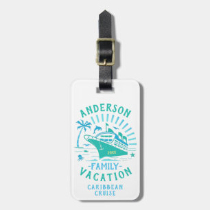 Étiquette À Bagage Voyage personnalisé par bateau v2 de vacances de