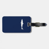 Étiquette À Bagage voyage personnalisé requin blanc (Dos horizontal)