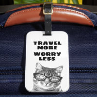 Voyage Plus inquiet Moins drôle chat avec lunettes