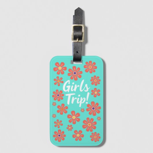 Étiquette À Bagage Voyage pour filles (Devant Vertical)