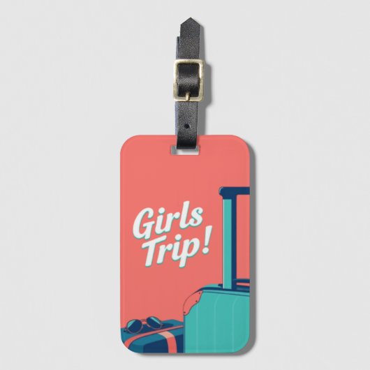 Étiquette À Bagage Voyage pour filles (Devant Vertical)