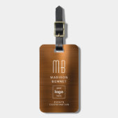 Étiquette À Bagage Voyage professionnel en cuivre (Devant Vertical)