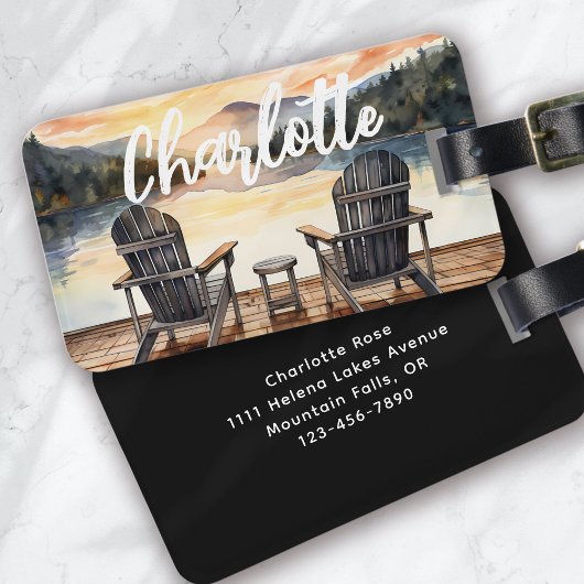 Étiquette À Bagage Voyage sur le lac Monogram