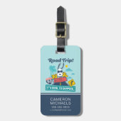 Étiquette À Bagage Voyage sur route | cacahuètes C'est Cool au covoit (Devant Vertical)