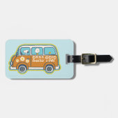 Étiquette À Bagage Voyage sur route | Peanuts Road Trip Van (Devant horizontal)