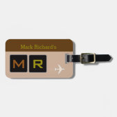 Étiquette À Bagage voyageur d'avion classe (Devant horizontal)