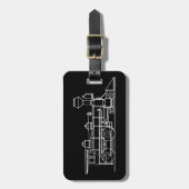 Étiquette À Bagage Voyageur de train (Devant Vertical)