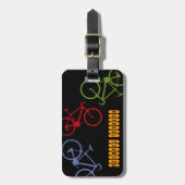 Étiquette À Bagage Voyageur de vélo (Devant Vertical)