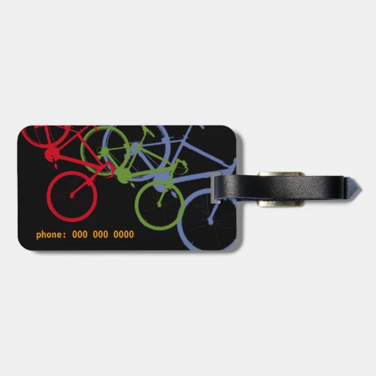 Étiquette À Bagage Voyageur de vélo (Dos horizontal)