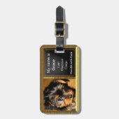 Étiquette À Bagage Voyageur de Yorkie (Devant Vertical)