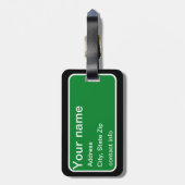 Étiquette À Bagage Voyageur du Texas (Dos Vertical)