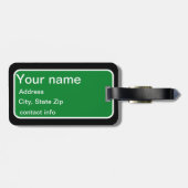 Étiquette À Bagage Voyageur du Texas (Dos horizontal)