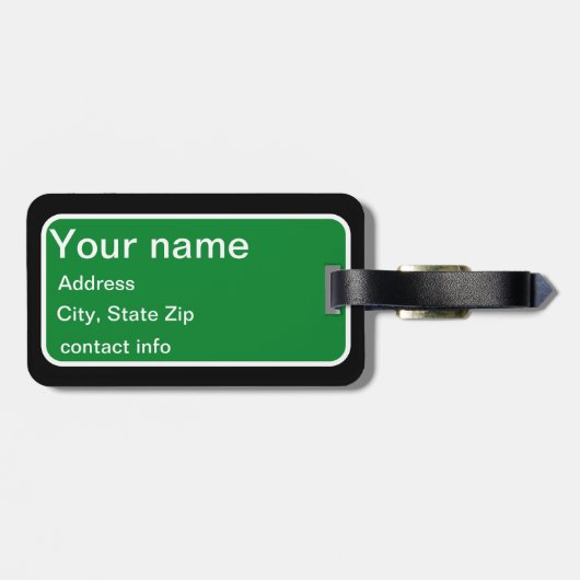 Étiquette À Bagage Voyageur du Texas (Dos horizontal)