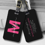 Étiquette À Bagage Voyageur personnalisé rose Nom initial Monogramme<br><div class="desc">Créez Votre Propre Élégant Voyageur Mondial Personnalisé Rose Nom Initial Monogramme Bagage Balise. Cette étiquette à bagages chic et élégante ajoute une touche raffinée à toute expérience de voyage, en faisant l'accessoire parfait pour le voyageur du monde ou toute personne ayant un coque sérieux de la dérive. À l'avant, le...</div>