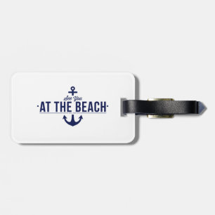 Étiquette À Bagage Voyez-vous à l'étiquette de bagage de plage