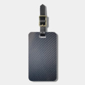 Étiquette À Bagage Vraie texture de photo de fibre de carbone (Devant Vertical)