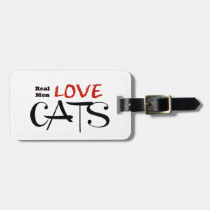 Étiquette À Bagage Vrais chats d'amour d'hommes