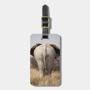 Étiquette À Bagage Vue arrière de l'éléphant