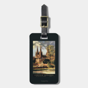 Étiquette À Bagage Vue de cathédrale de Lichfield