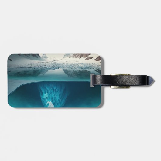 Étiquette À Bagage Vue de la montagne glacée (Dos horizontal)