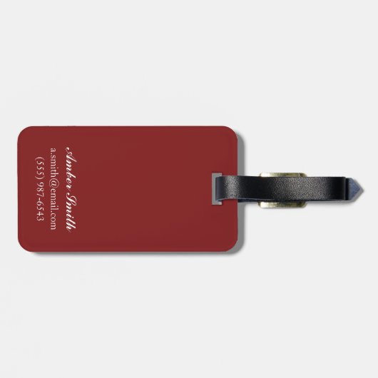 Étiquette À Bagage Vue de l'affiche promotionnelle d'hôtel d'ours (Dos horizontal)