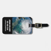 Étiquette À Bagage Vue De L'Ouragan Dorian. (Devant horizontal)