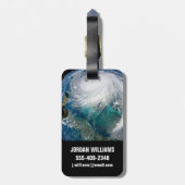 Étiquette À Bagage Vue De L'Ouragan Dorian. (Dos Vertical)