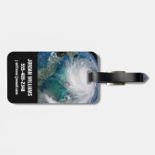 Étiquette À Bagage Vue De L'Ouragan Dorian. (Dos horizontal)