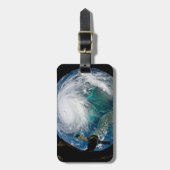 Étiquette À Bagage Vue De L'Ouragan Dorian. (Devant Vertical)