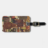 Étiquette À Bagage Vue de New York par John Falter (Devant horizontal)