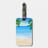 Étiquette À Bagage Vue de plage (Dos Vertical)