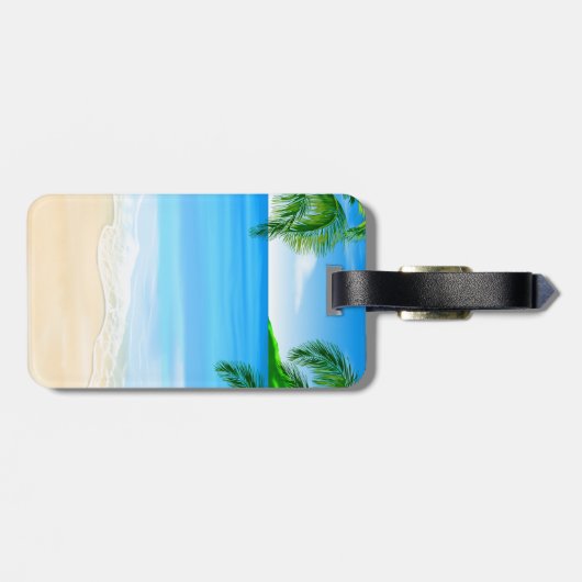 Étiquette À Bagage Vue de plage (Dos horizontal)