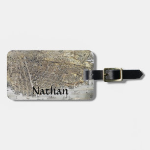 Étiquette À Bagage Vue de San Francisco, 1878