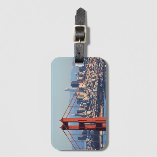 Étiquette À Bagage Vue de San Francisco par Golden Gate Bridge (Devant Vertical)