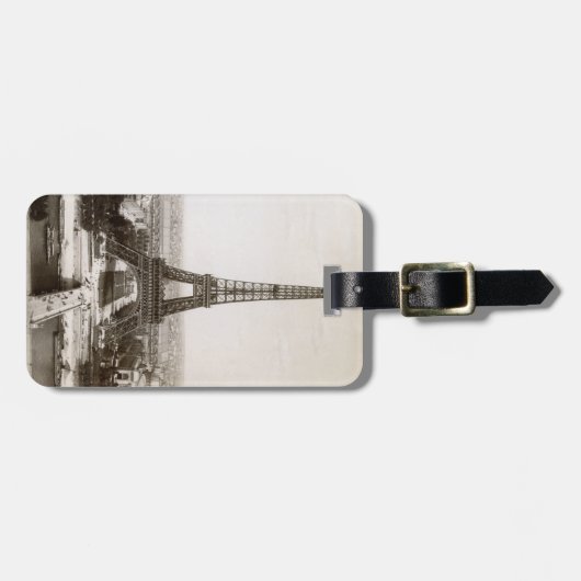 Étiquette À Bagage Vue de Tour Eiffel, 1900 (Devant horizontal)