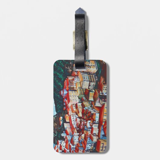 Étiquette À Bagage Vue depuis San Chirico, Italie (Dos Vertical)