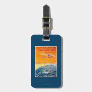 Étiquette À Bagage Vue des avions de flotteur en affiche d'air et de